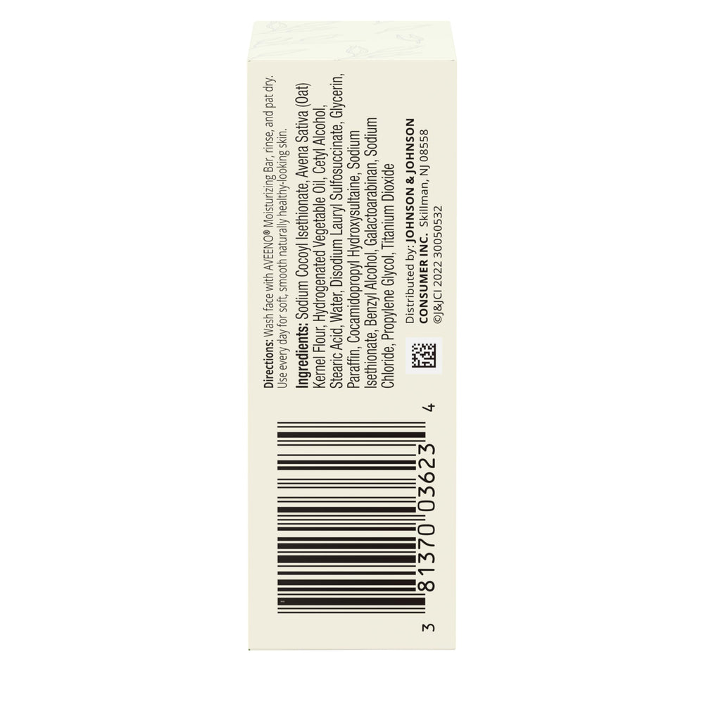 Aveeno packaging showing recyclable wrap and eco-friendly design.