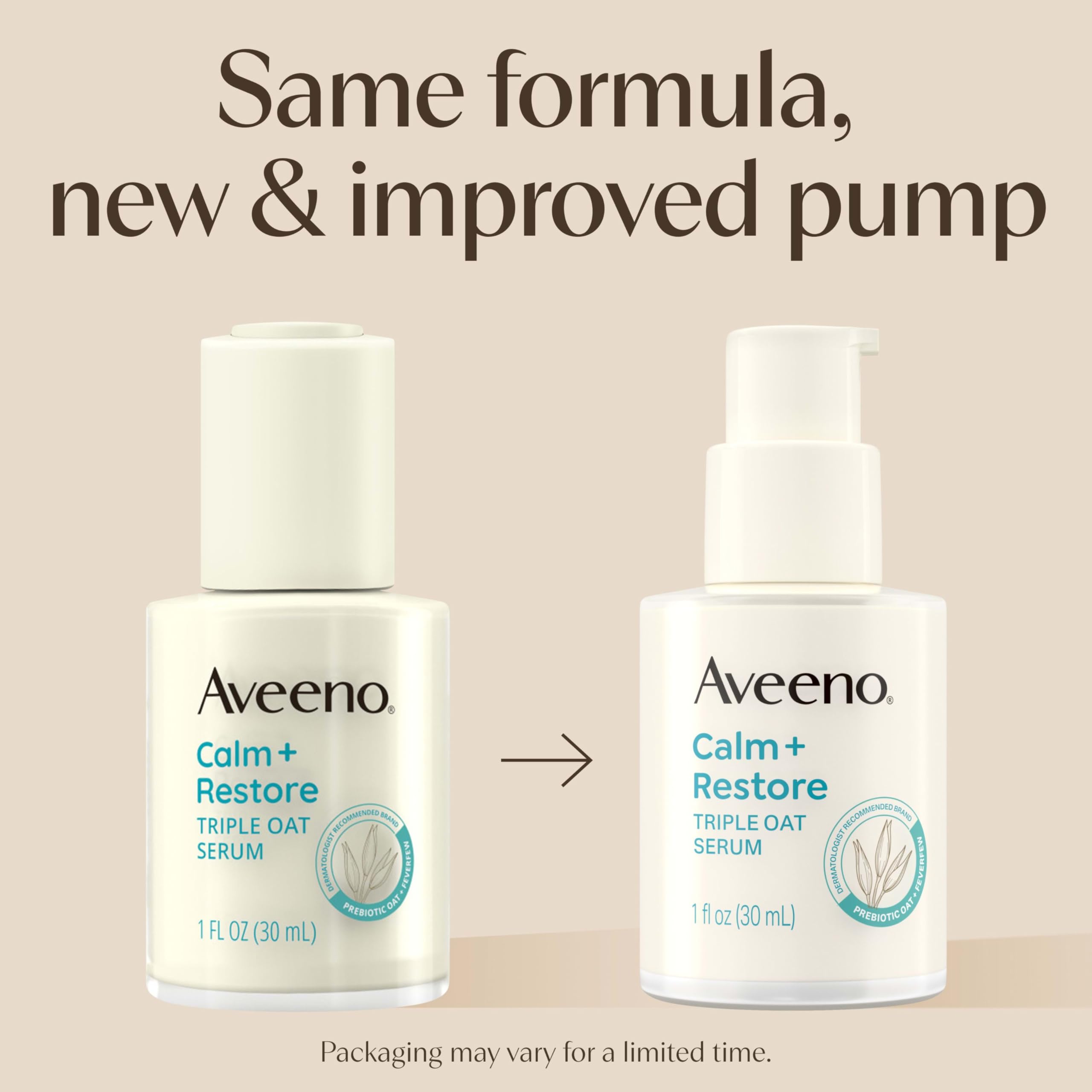 Aveeno Calm + Restore Serum: textura ligera que se absorbe rápidamente al aplicar.