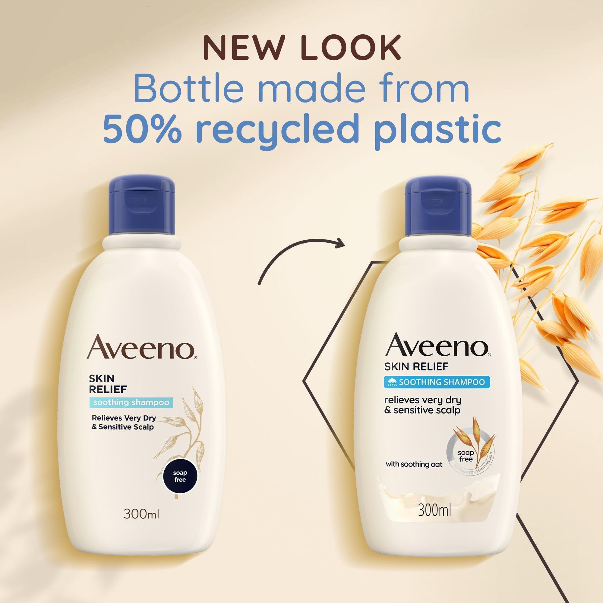 Aveeno Skin Relief Soothing Shampoo on towel-dried hair demonstrating light texture.