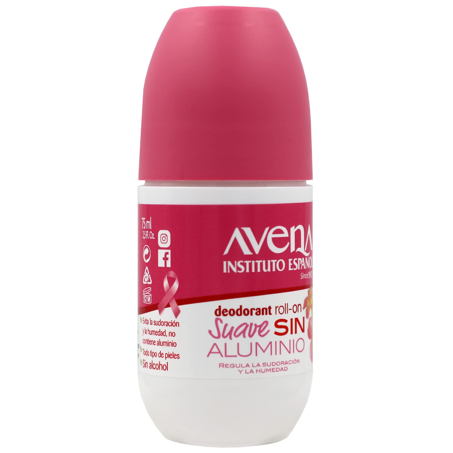 Avena Instituto Espanol deodorant roll-on fast-drying formula helps prevent staining.