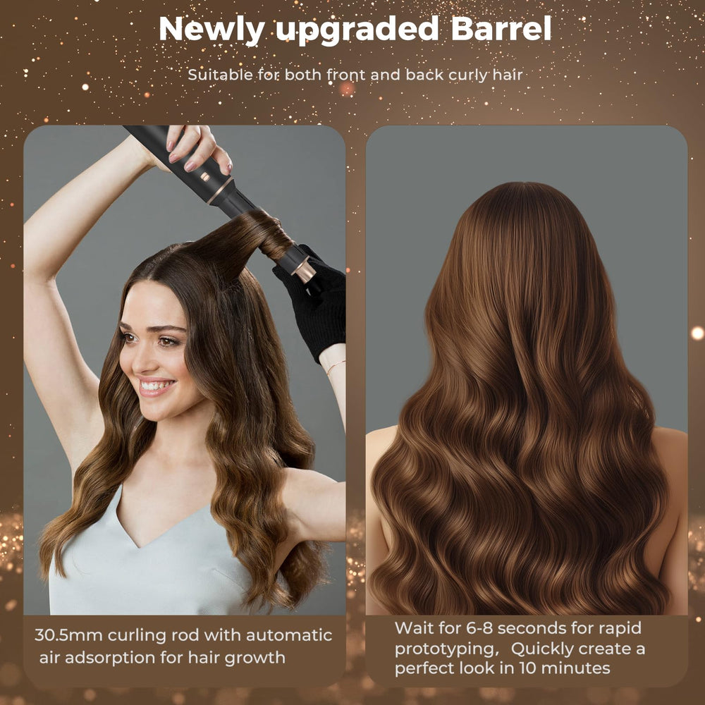 AVENHO 5-in-1 Hot Air Brush air wrapping creates natural curls quickly.
