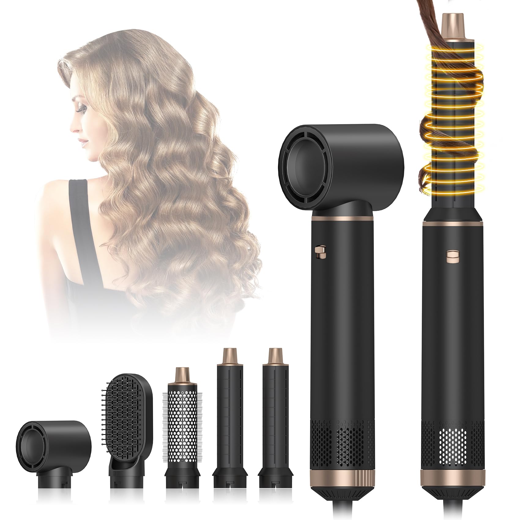 AVENHO 5-in-1 Hot Air Brush drying action for smooth, frizz-free results.