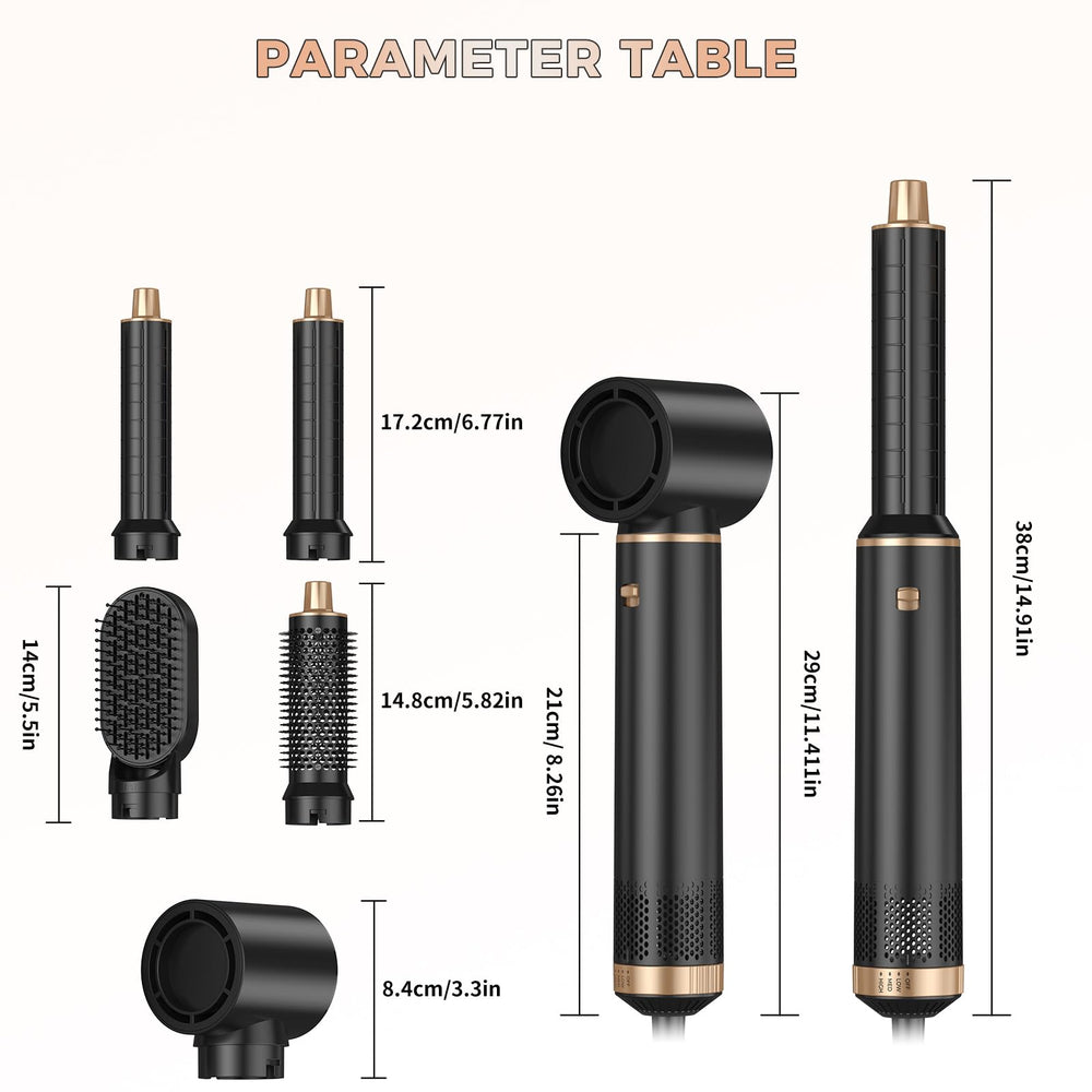 AVENHO 5-in-1 Hot Air Brush styling performance for drying, curling, straightening.