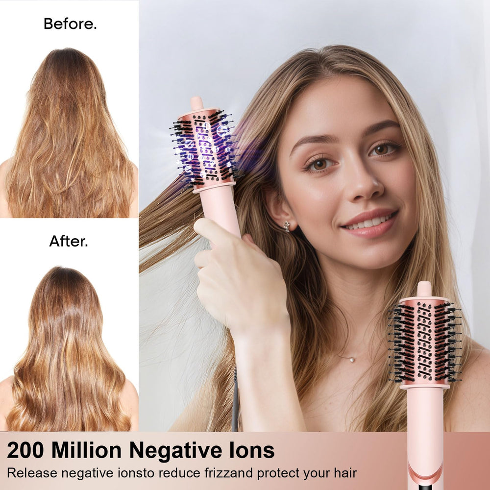 AVENHO smoothing comb demonstrates smooth, frizz-free finish.