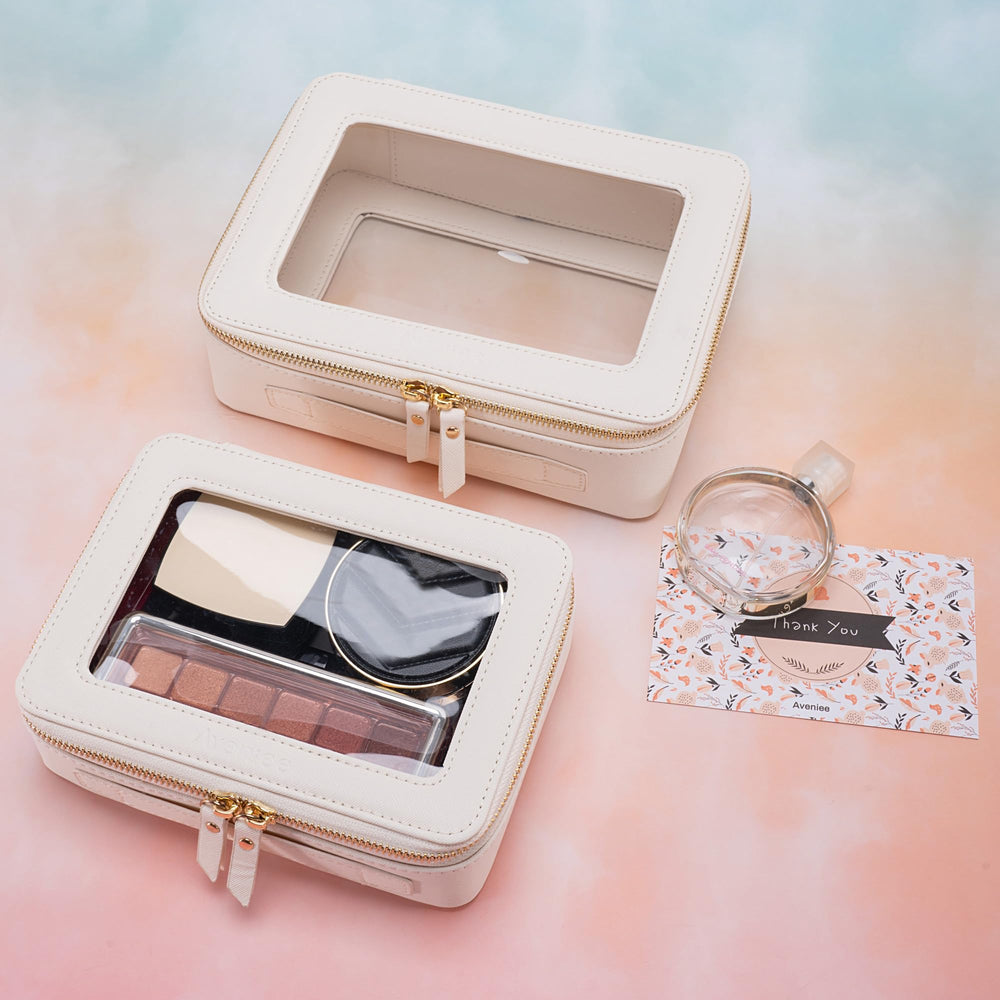 Aveniee Clear Makeup Bag size and dimensions help plan packing for trips