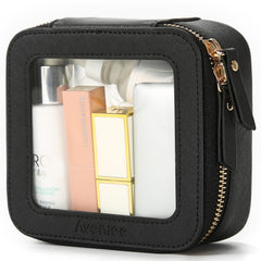 Aveniee Mini Clear Makeup Bag front view shows compact organization for daily essentials.