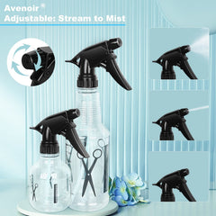 Avenoir Mister bottle demonstrating mist and strong spray flow options.