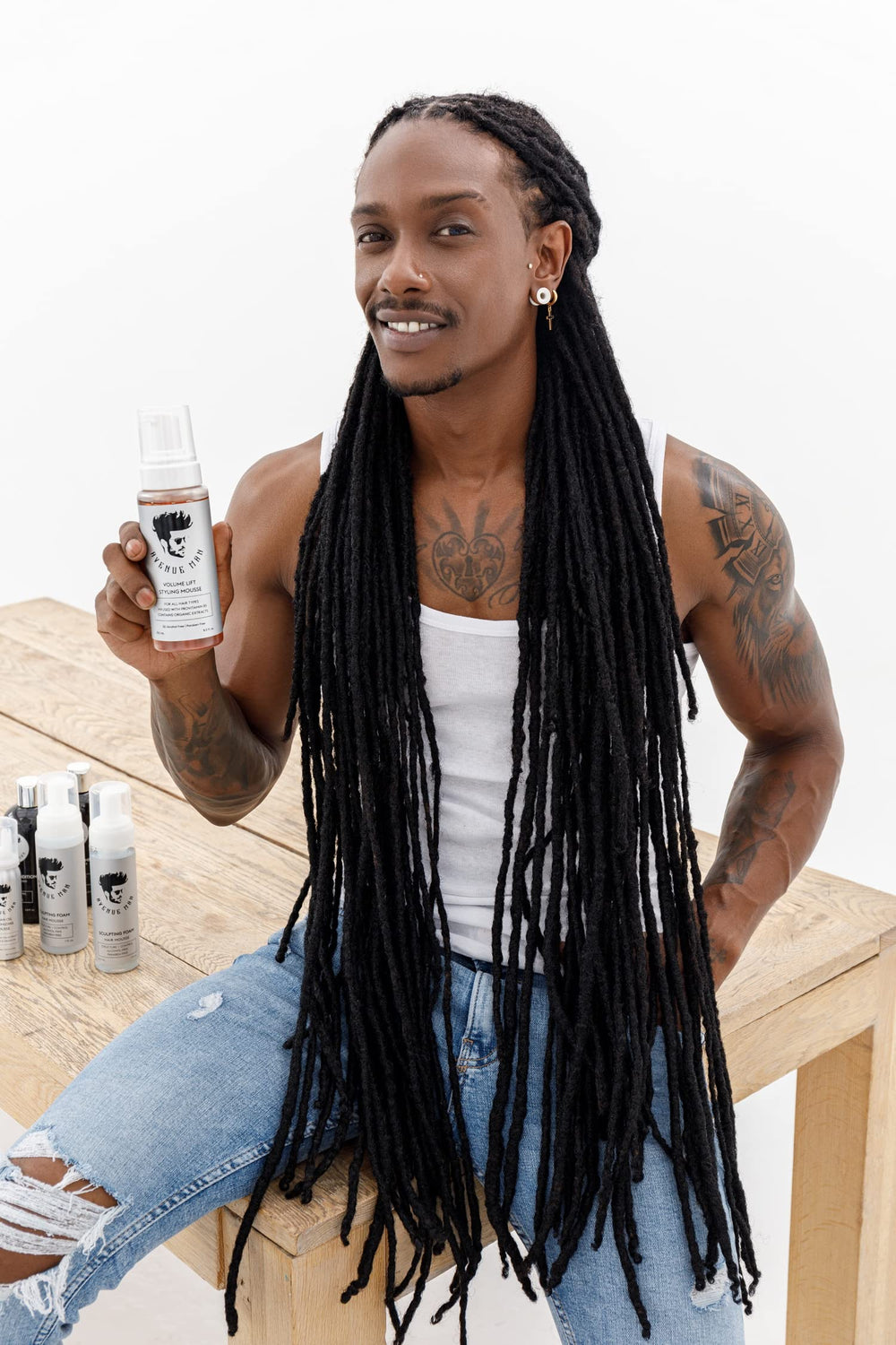 Avenue Man Volume Lift Mousse tested on all hair types shows versatility