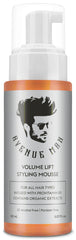 Avenue Man Volume Lift Mousse bottle shows premium packaging for easy styling