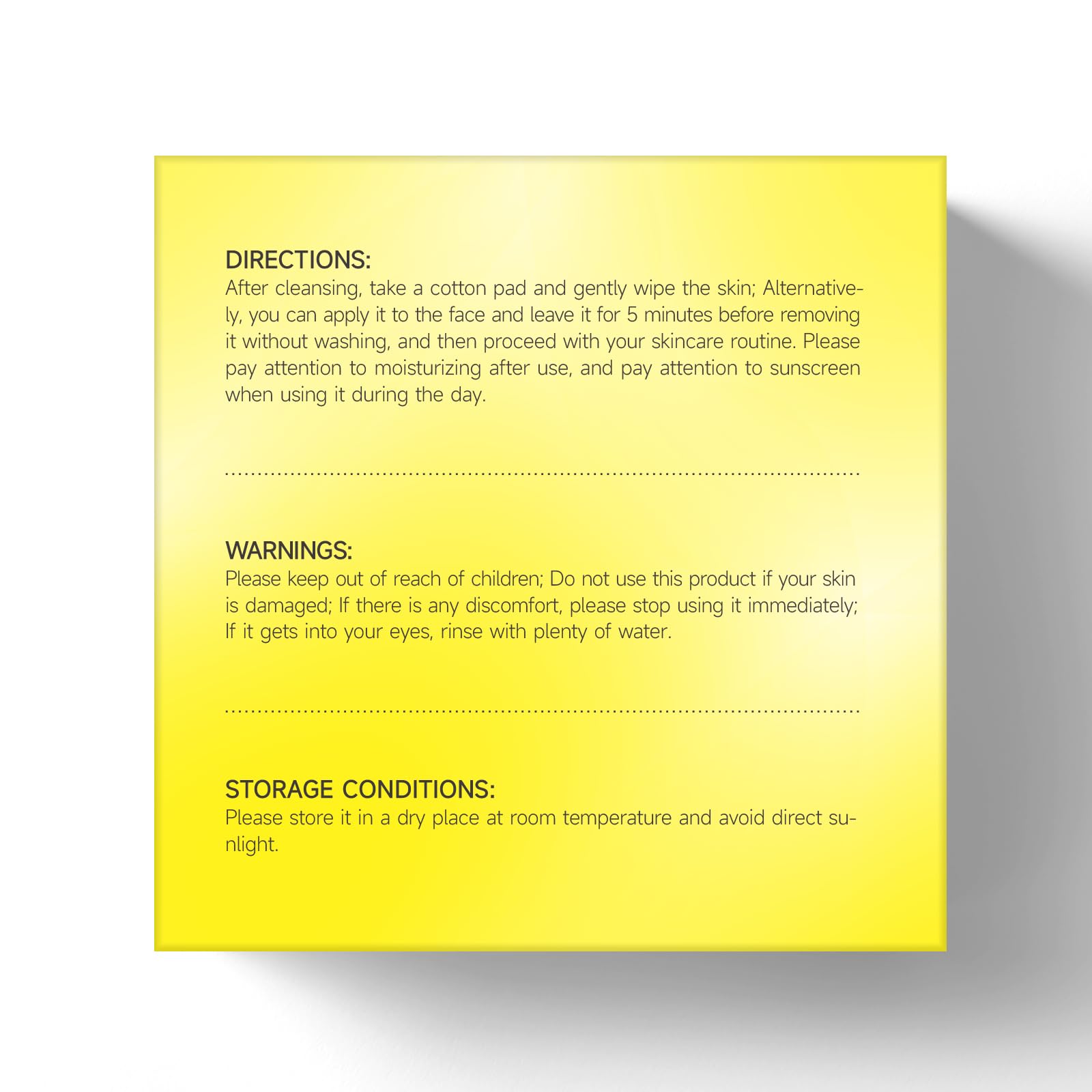AVEYA Collagen Skin Moisturizing Pads demonstration of 5-minute leave-on option
