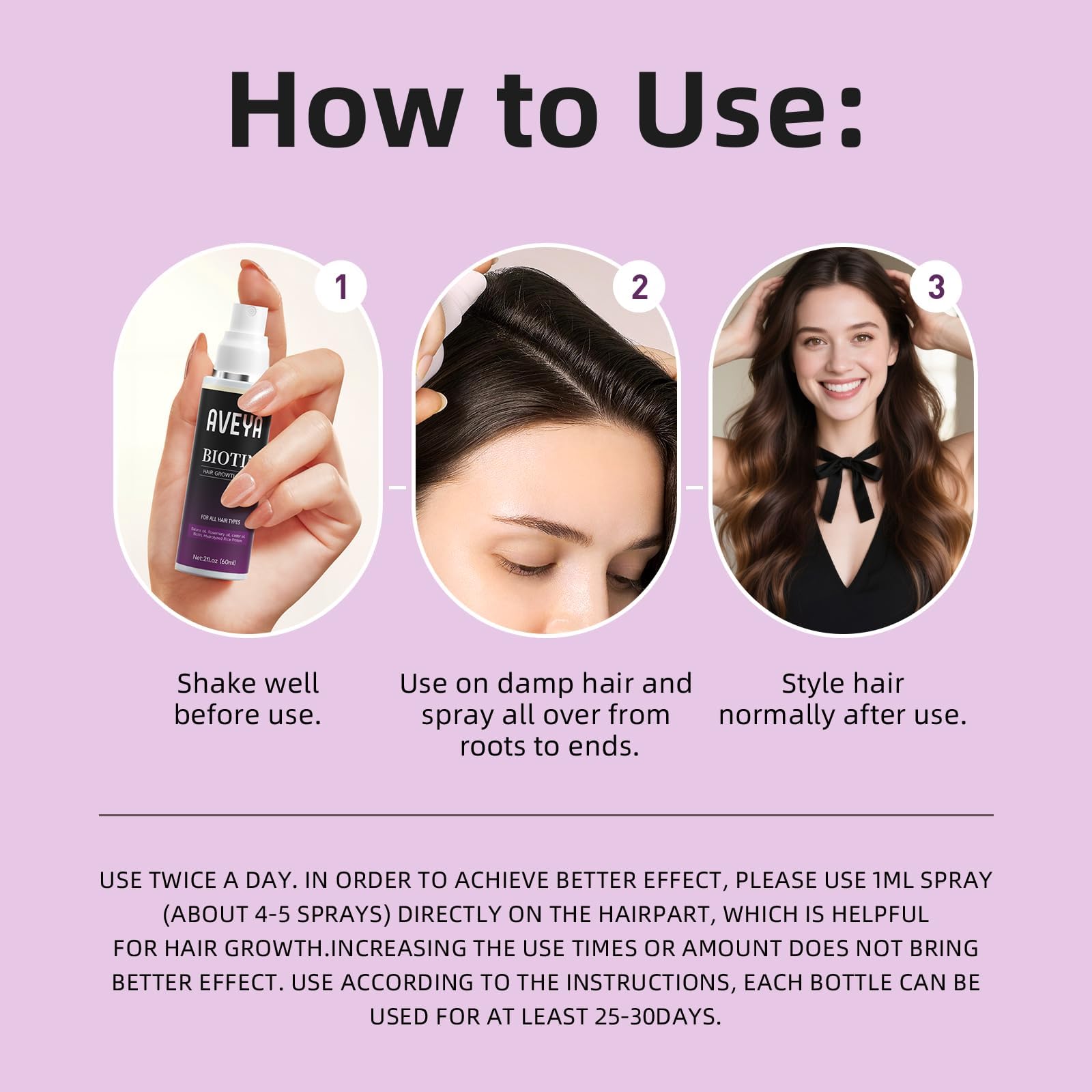 AVEYA fast-absorbing formula dries without residue for daily use