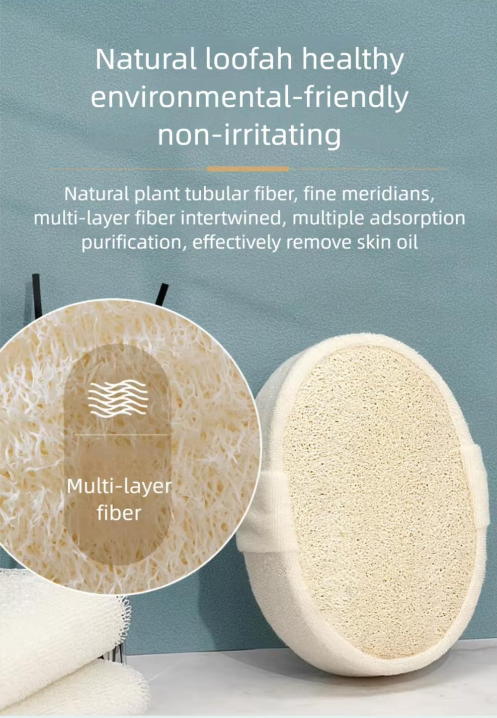 Aveya Skincare Essentials shower sponge enhances refreshing cleansing routine.