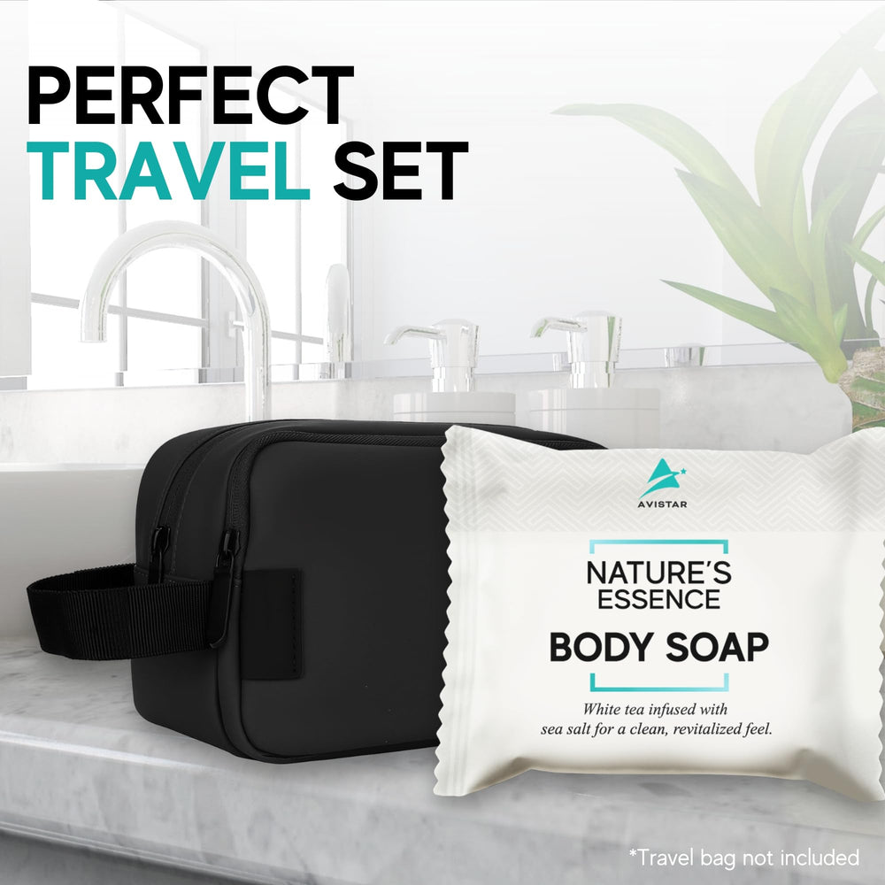 Avistar hospitality soap individually wrapped, emphasizing hygiene and freshness.