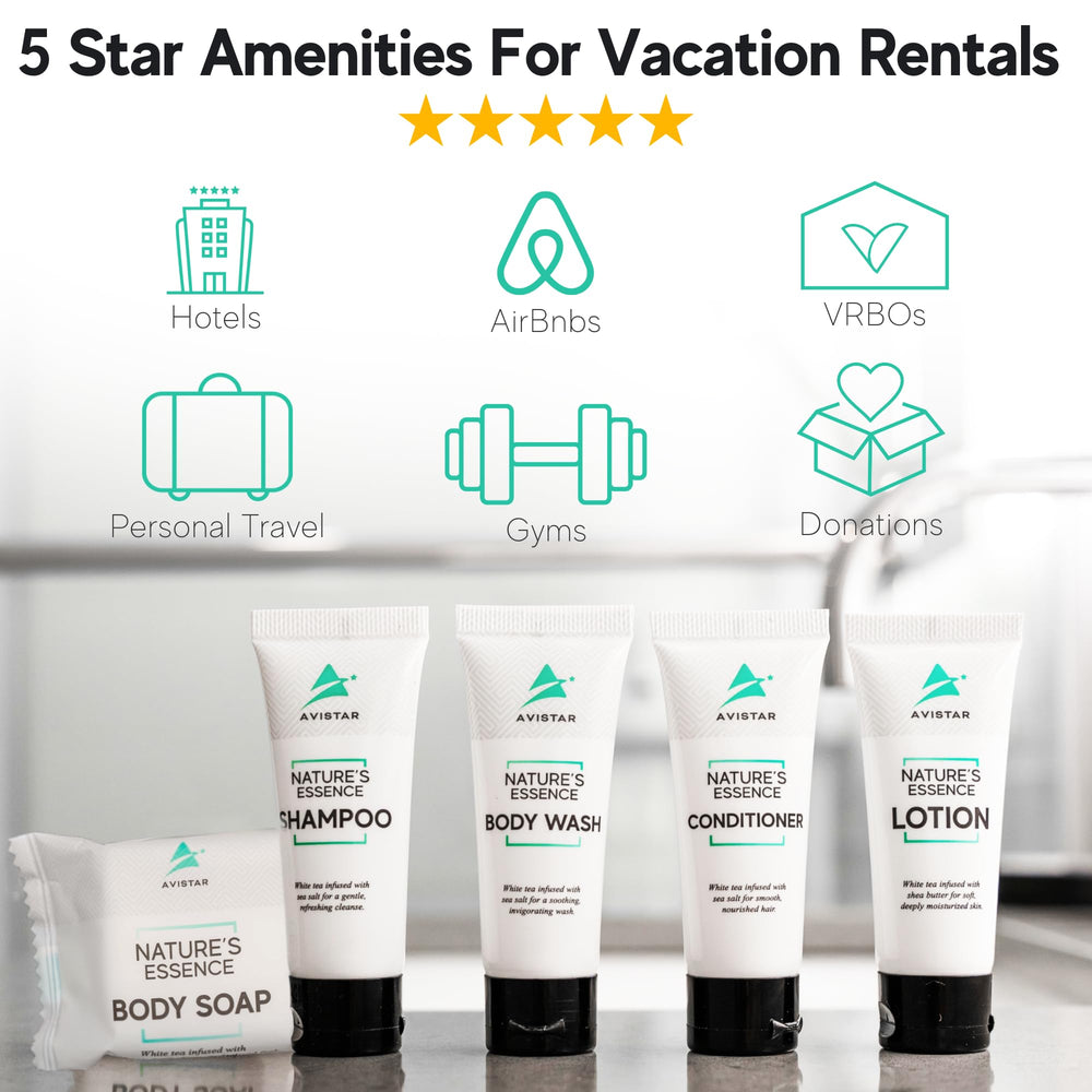 Avistar hotel shampoo bottle with premium cleansing for refreshed stays