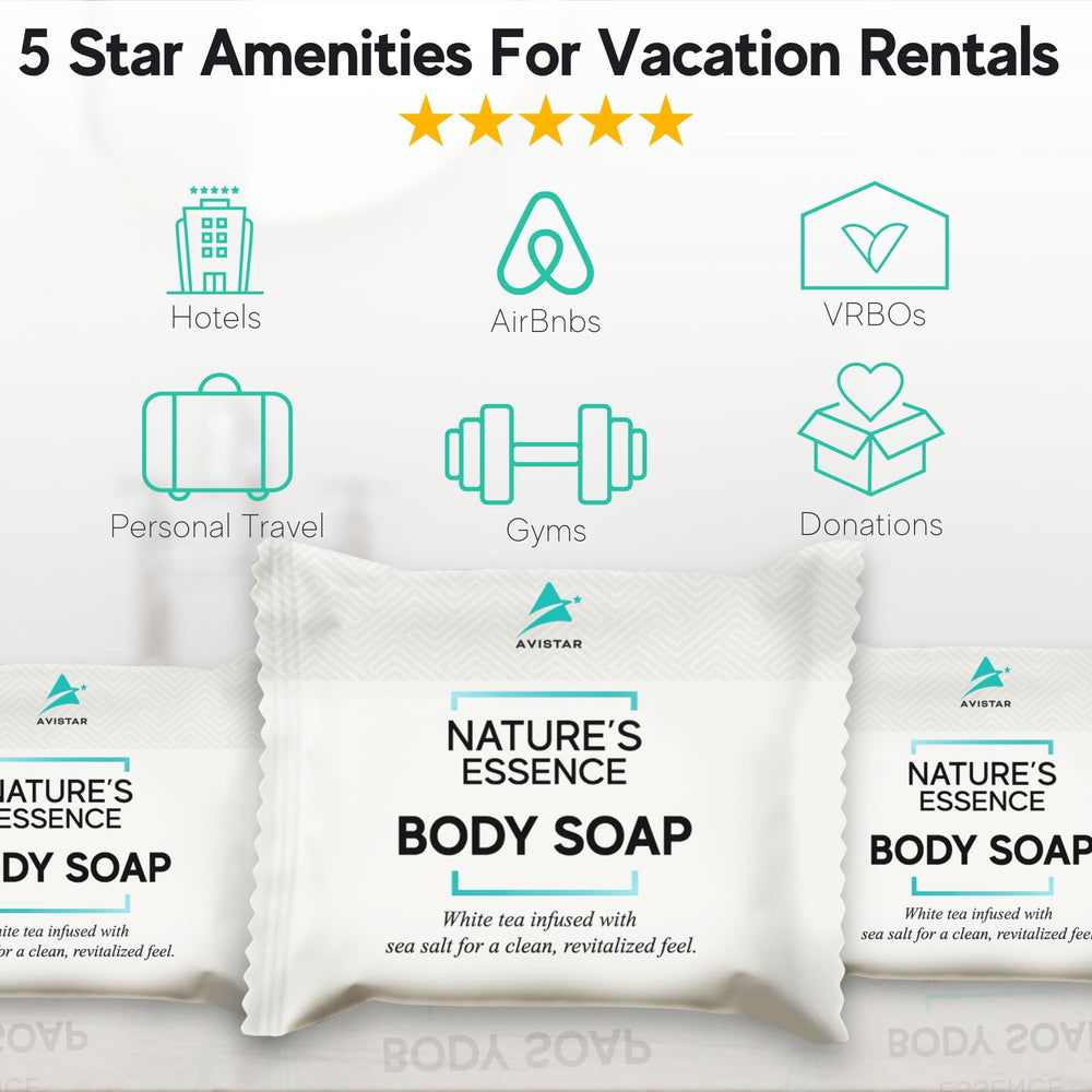 Avistar mini bar soap travel size ideal for guest rooms and trips.