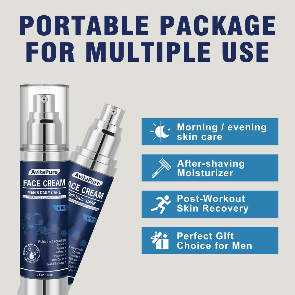 AVITAPURE 6-in-1 cream on skin illustrating anti-aging benefits.
