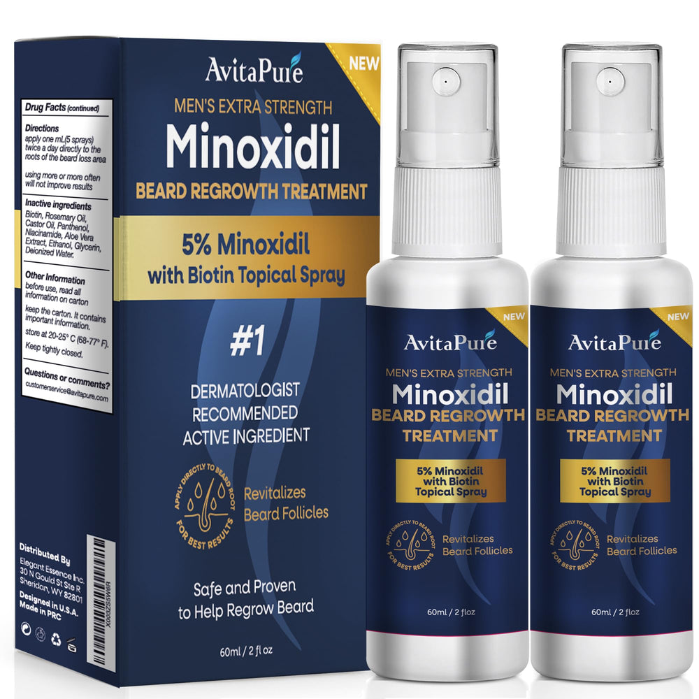 AVITAPURE minoxidil beard growth oil bottle pour for enhanced beard care