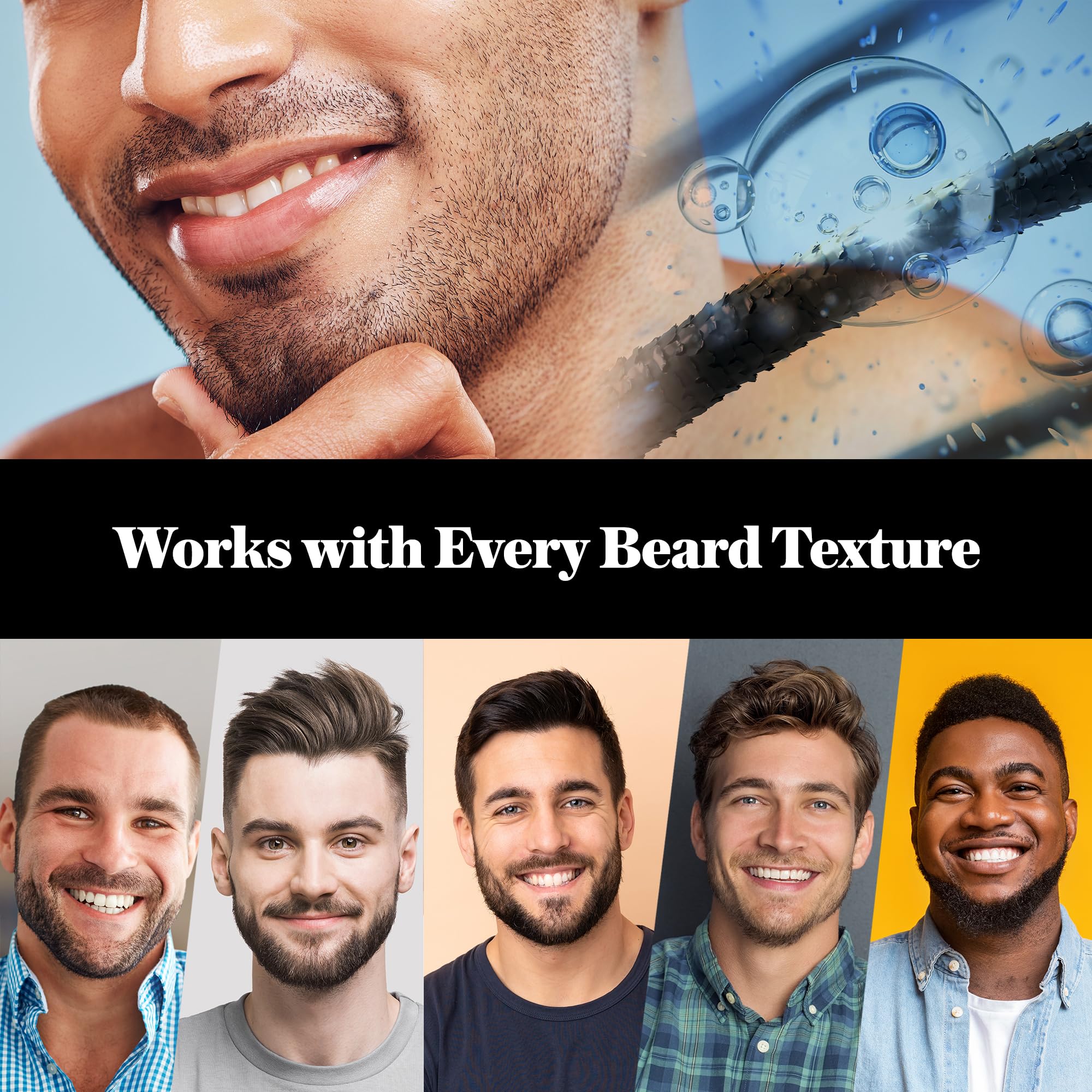AVITAPURE minoxidil beard growth oil finished beard look showing healthy shine