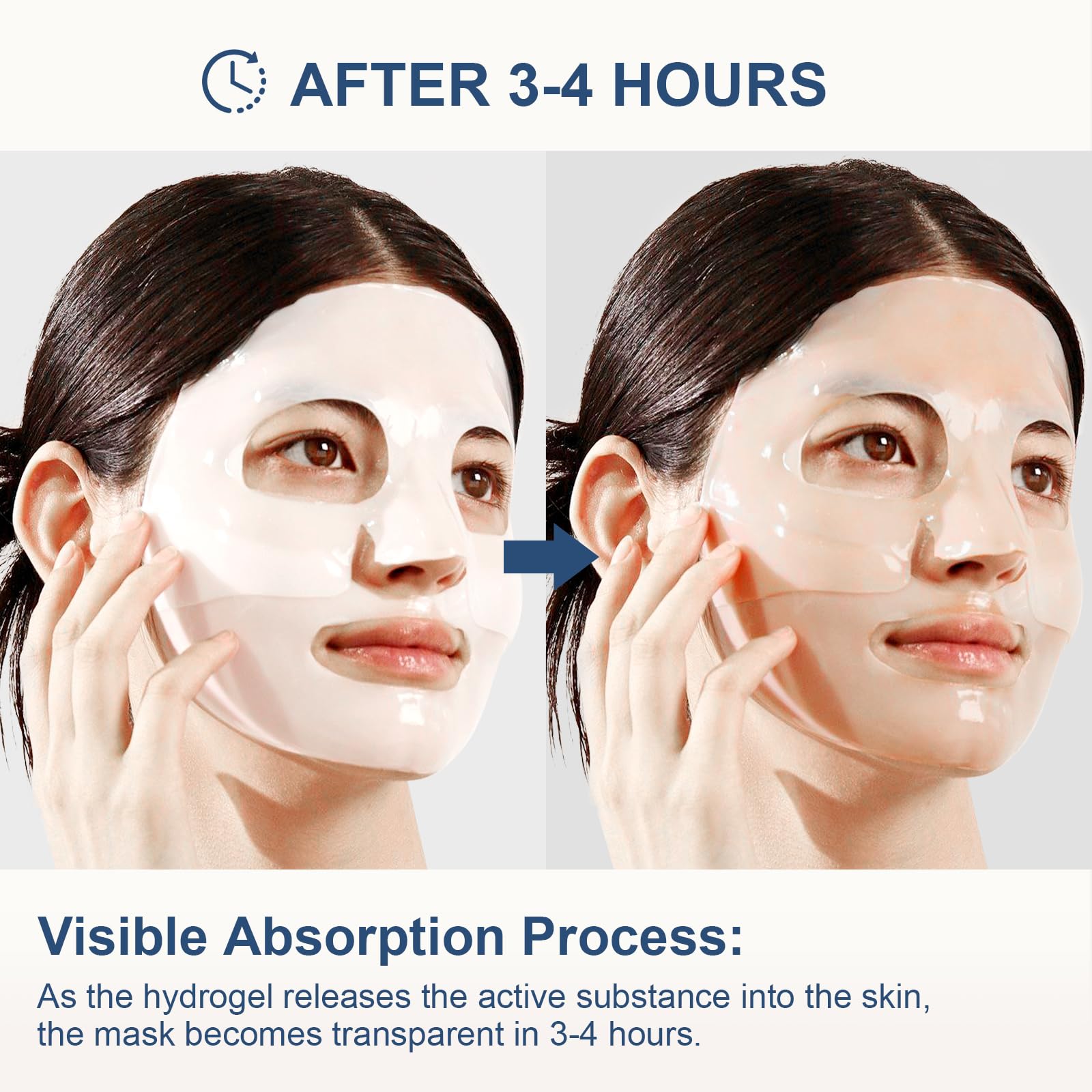 AVJONE collagen mask glass-skin look after use