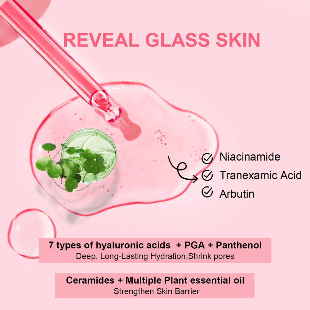 AVJONE Niacinamide Serum ingredients shot featuring macadamia and olive oils for barrier support.