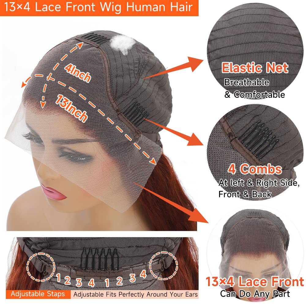Avolo 28-inch reddish brown lace front wig heat styling ready for curling or straightening