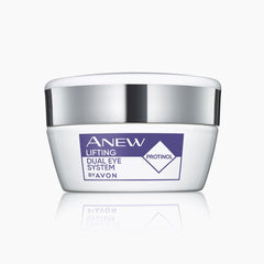 Avon Anew Clinical Pro Eye Lift bottle closeup for daily eye care routine.