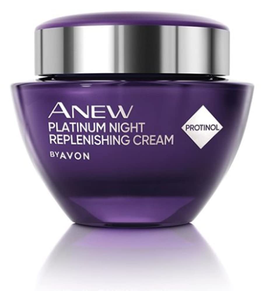 AVON Anew Platinum night cream jar nourishes skin overnight