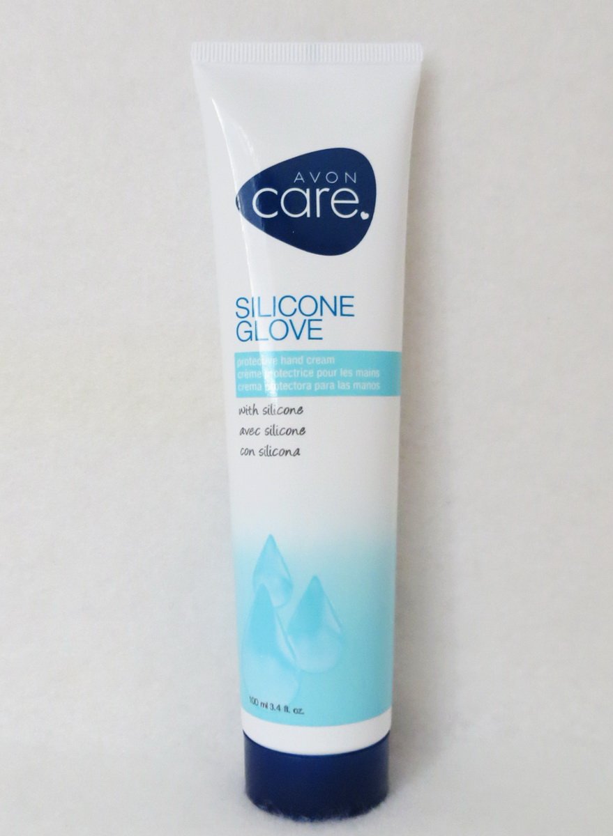 Avon Care Silicone Glove cream close-up—creamy texture for quick absorption.