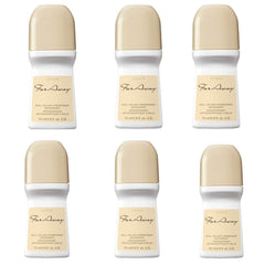 Avon Far Away roll-on deodorant bottle shows the classic scent for all-day freshness.