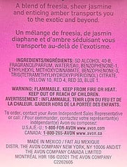 AVON Far Away travel-size packaging for on-the-go elegance and lasting scent.