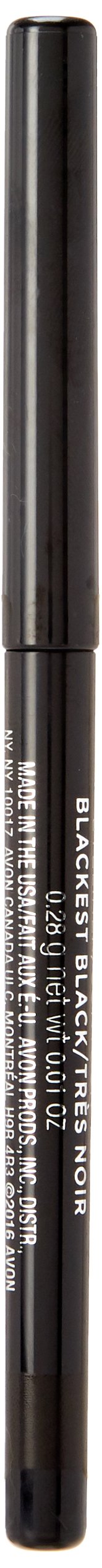 Avon Glimmersticks Eyeliner Blackest Black demonstrates smudge resistance in a travel-friendly pencil.