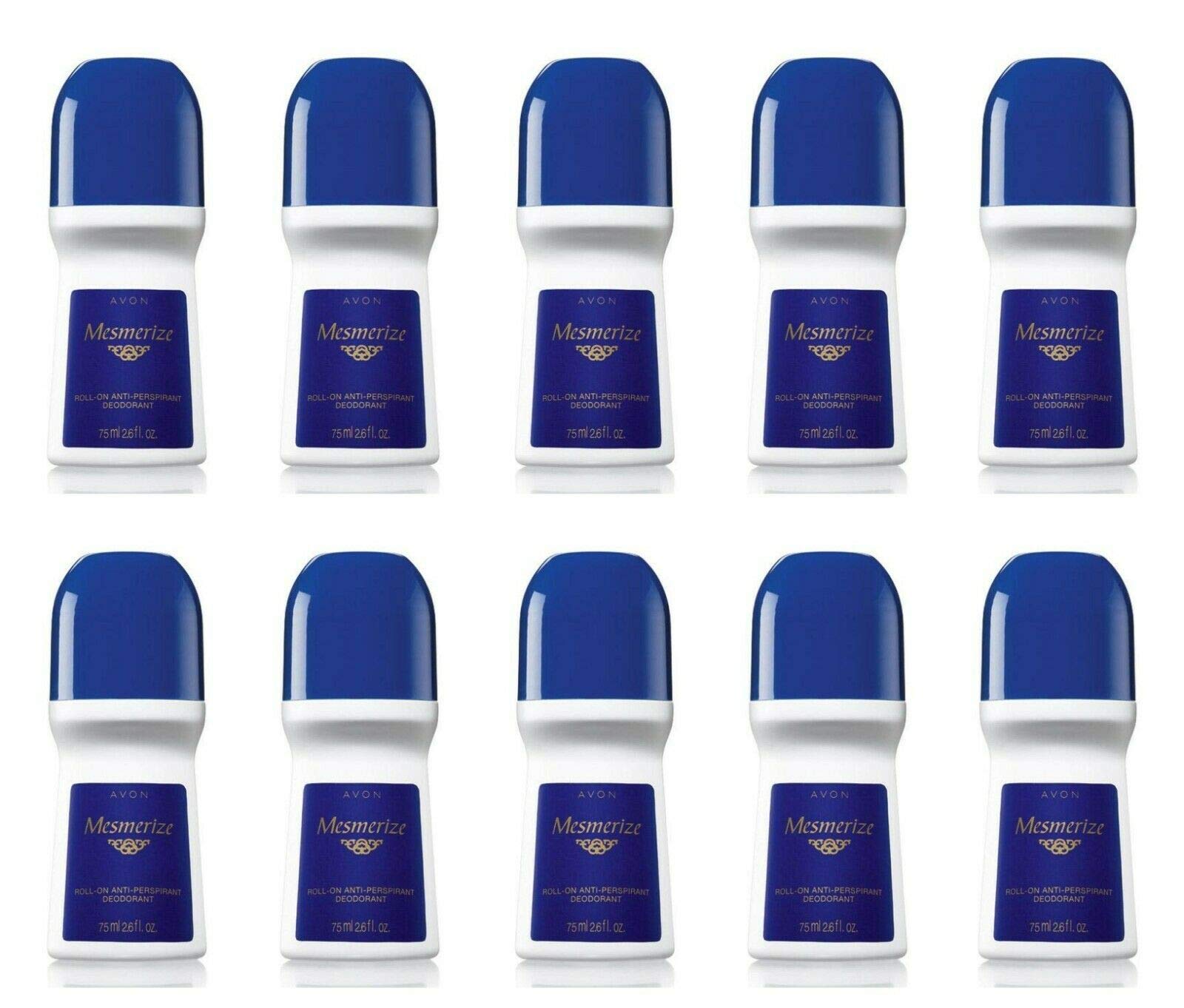 Avon Mesmerize for Men roll-on bottle provides all-day freshness and odor protection.