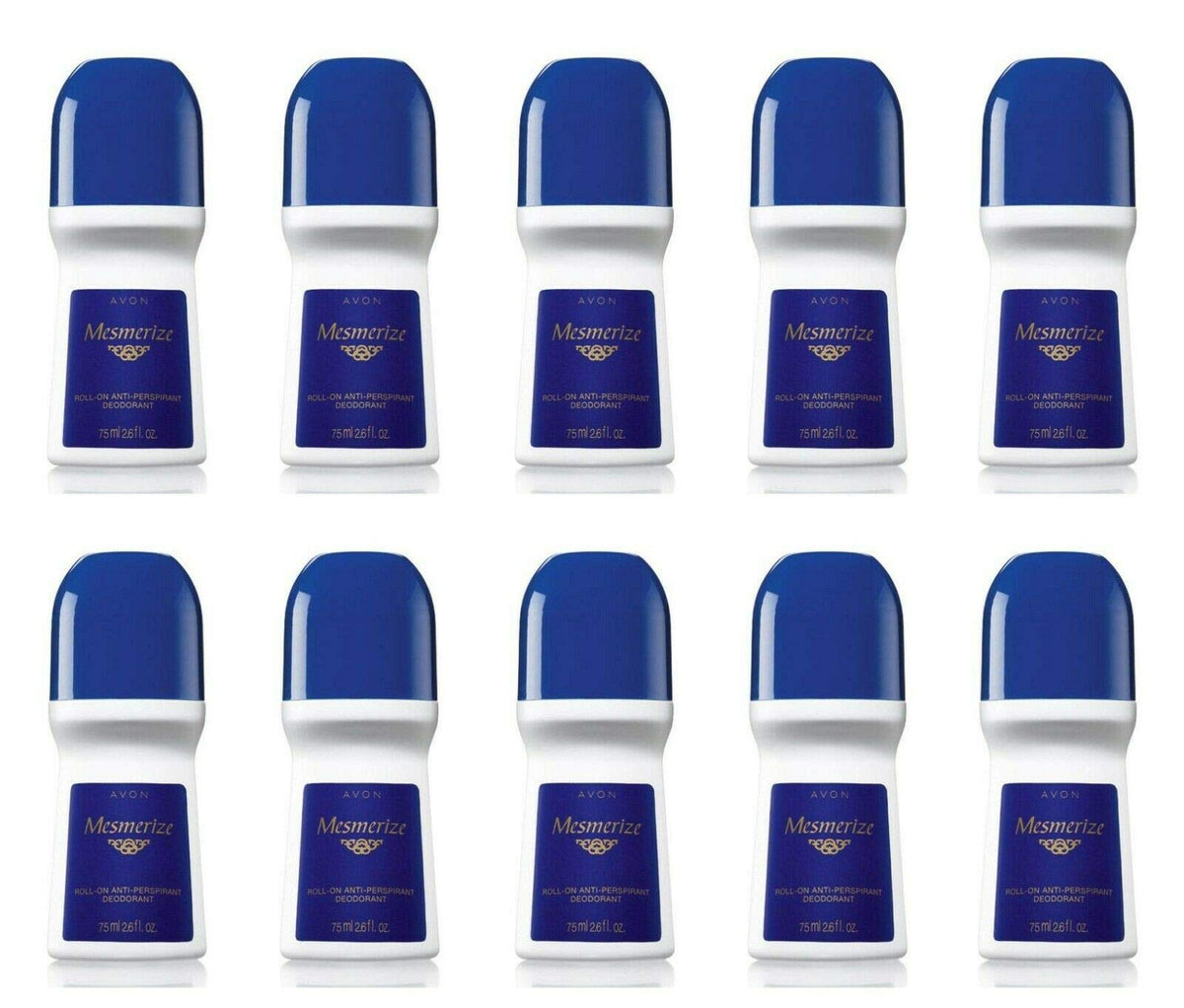 Avon Mesmerize for Men roll-on bottle provides all-day freshness and odor protection.