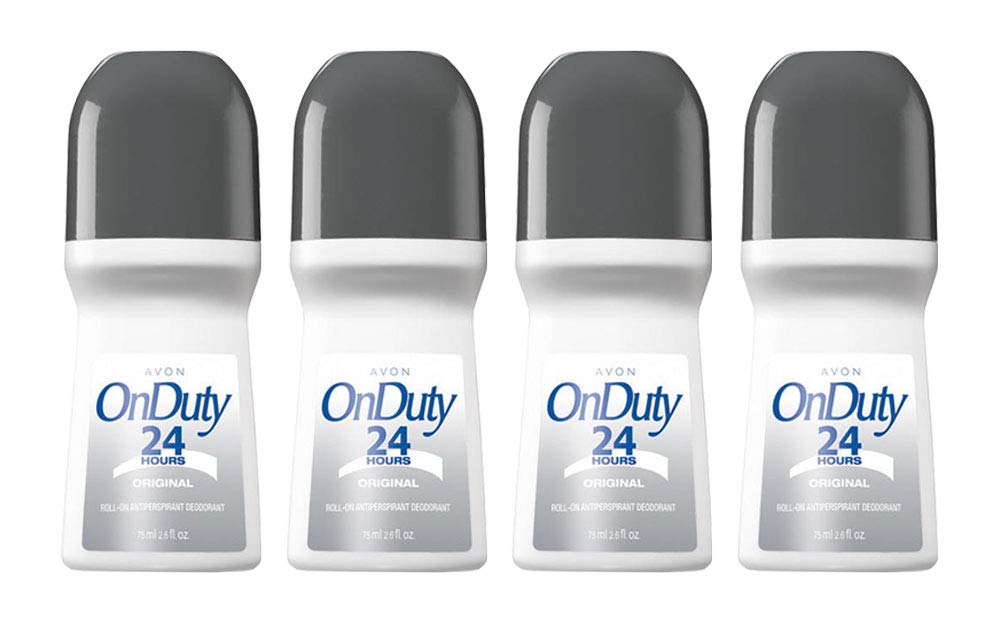 Avon On Duty bottle front view signaling all-day freshness for daily wear.
