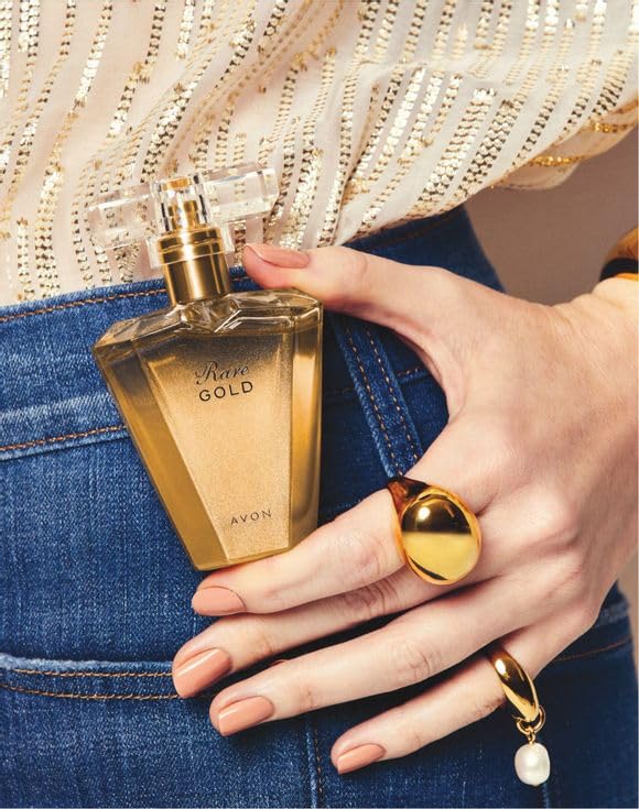AVON Rare Gold spray-action delivering fragrance smoothly