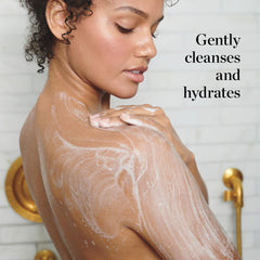 Creamy lather from AVON Skin So Soft Original Shower Gel in use.