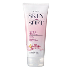 AVON Skin So Soft Sensual Gelled Body Oil bottle for long-lasting hydration.