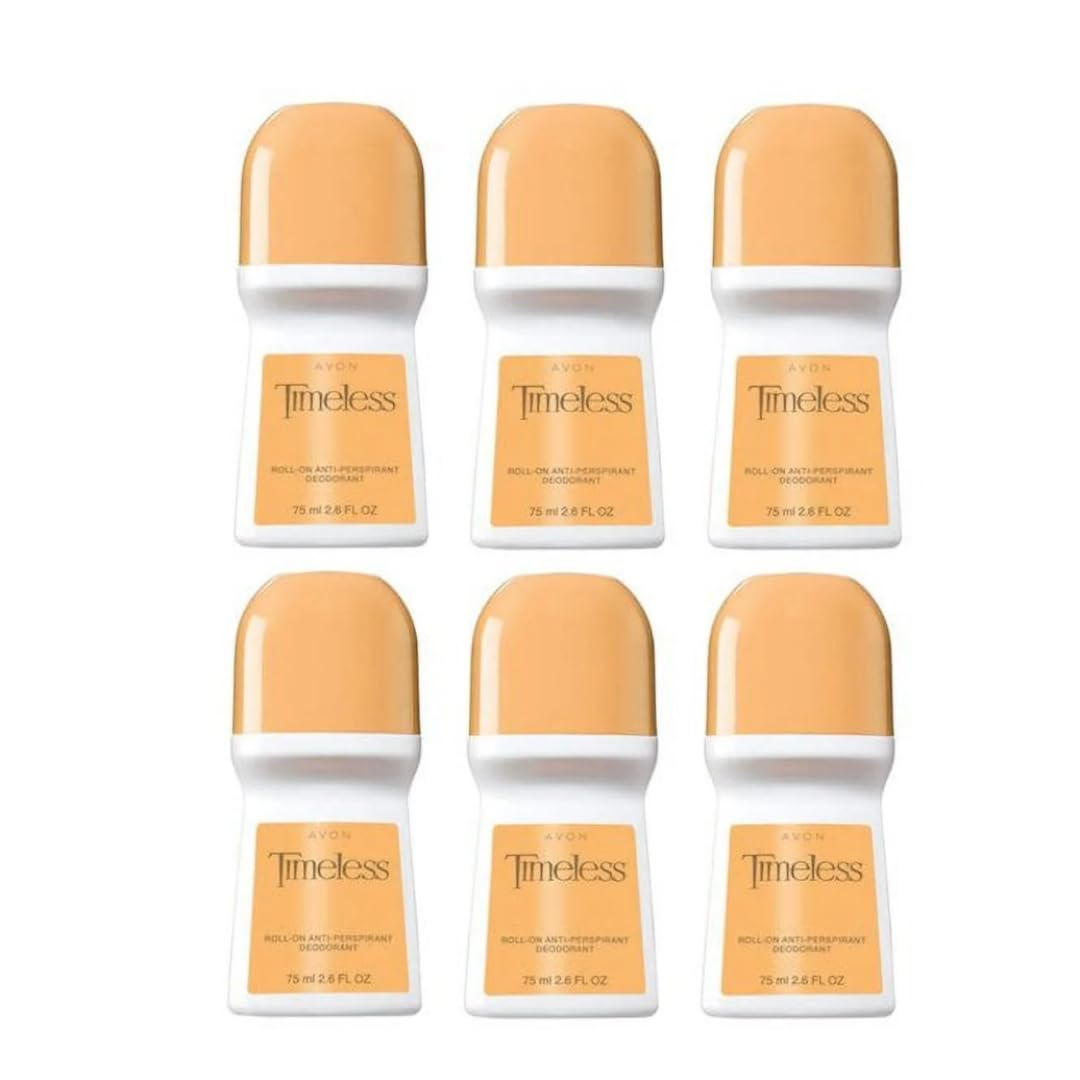 Avon Timeless roll-on bottle offers long-lasting freshness and easy application.