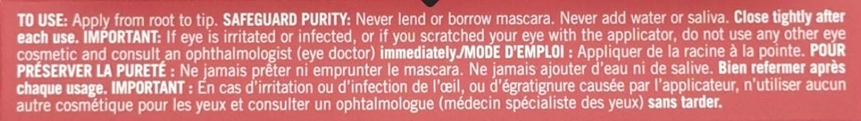 AVON wash-off mascara black packaging highlights easy-to-use design.