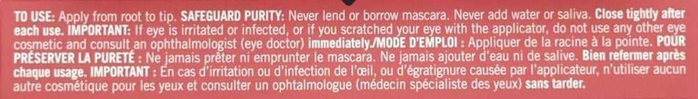 AVON wash-off mascara black packaging highlights easy-to-use design.