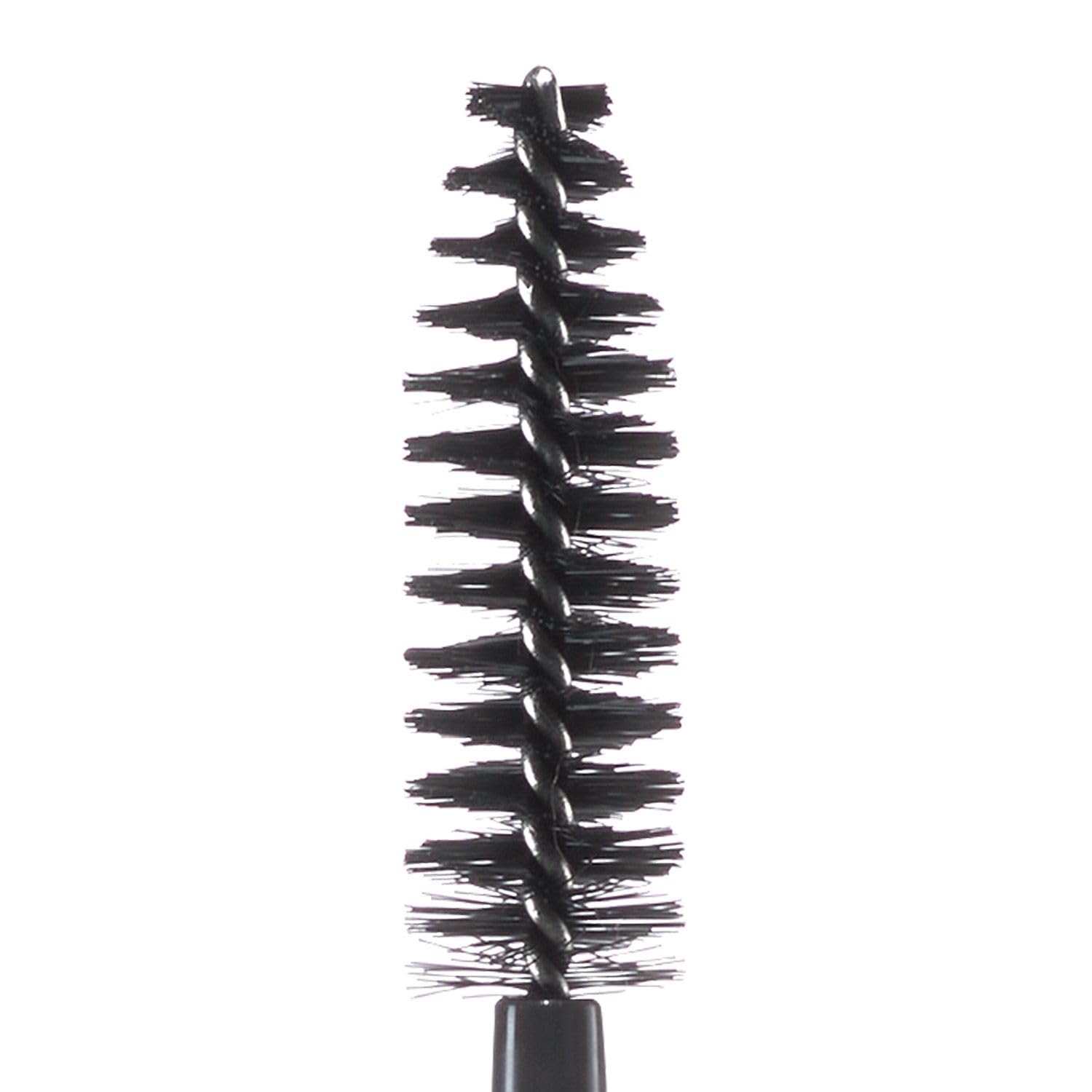 AVON wash-off mascara black swatch on skin shows easy removal.