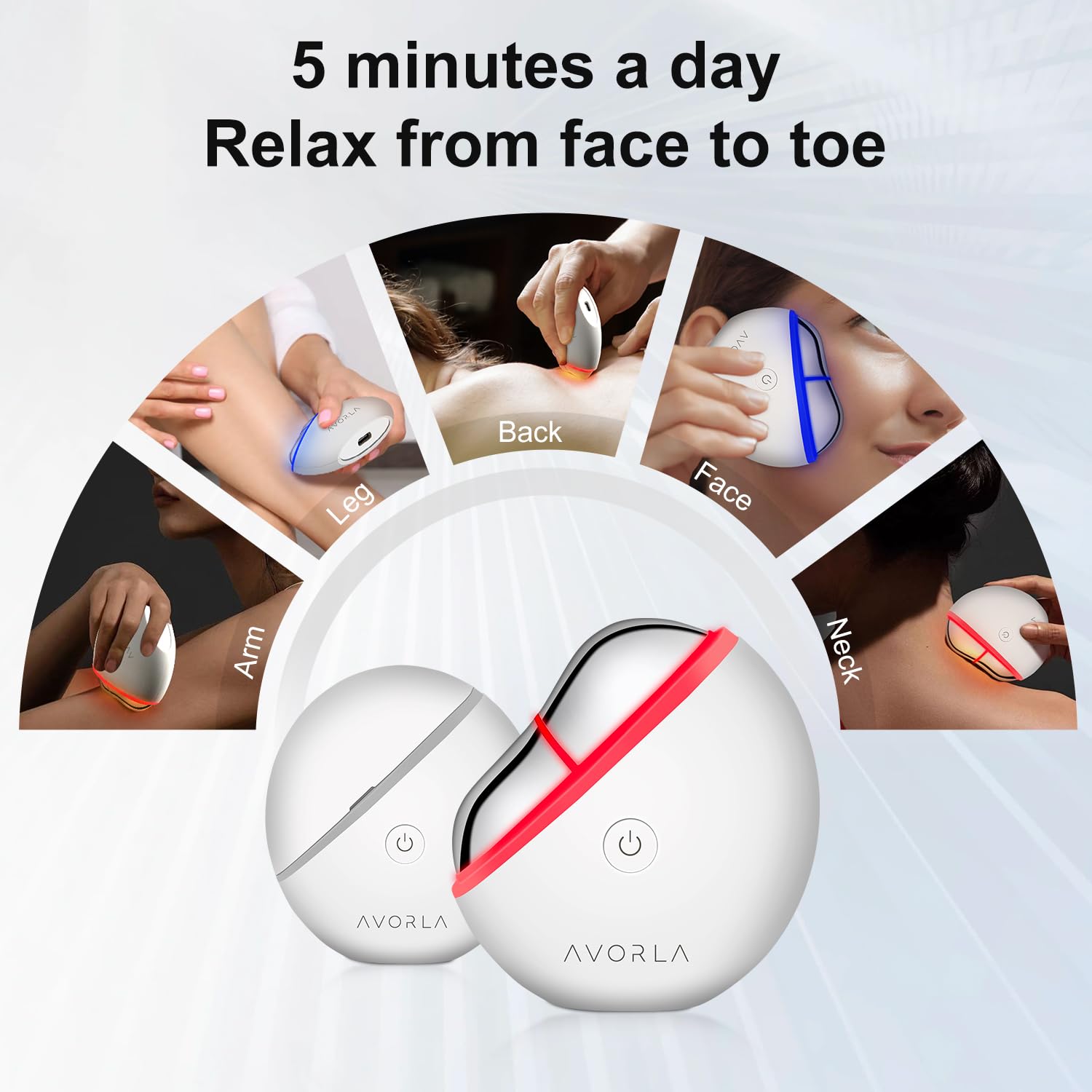 Avorla LED Gua Sha compact design ideal for travel skincare.