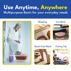 AWA Pedicure Bowl with built-in handle enables effortless carry and soaking sessions