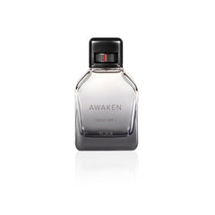 Awaken by Tumi for Men packaging box—sleek travel-ready packaging for gym or trip.