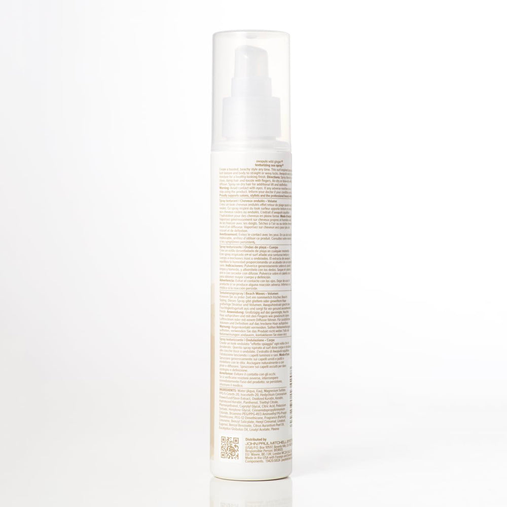Awapuhi Wild Ginger bottle emphasizes color-safe formula for all hair types.