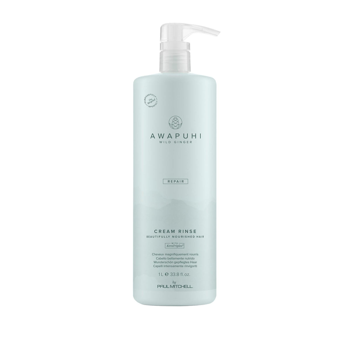 Awapuhi Wild Ginger Cream Rinse bottle front highlights color-safe daily conditioning.