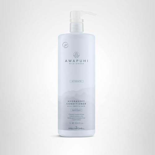 Awapuhi Wild Ginger HydraSoft conditioner PCR-packaging close-up emphasizes eco-friendly packaging.