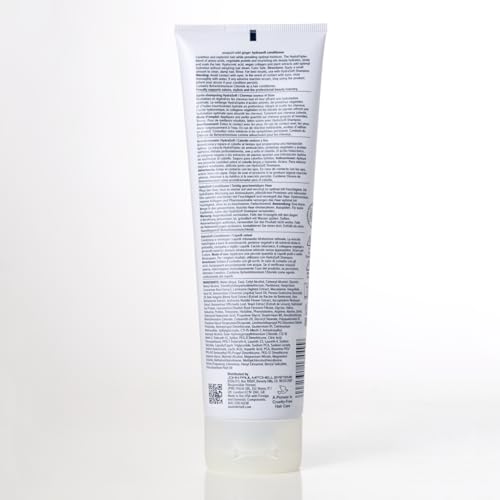 Awapuhi Wild Ginger HydraSoft conditioner close-up on textured hair after styling.