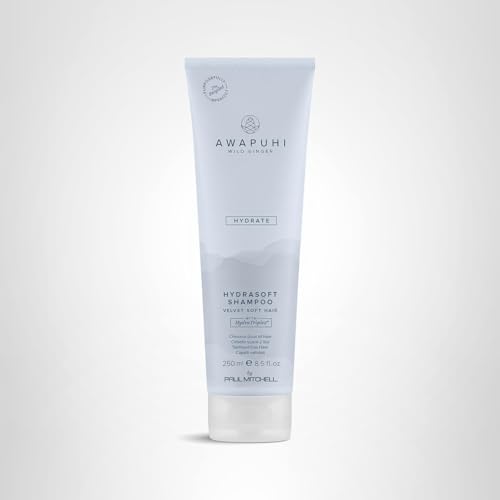 Awapuhi Wild Ginger HydraSoft Shampoo PCR packaging signals sustainable bottle colors.