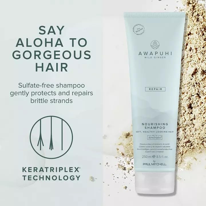 Awapuhi Wild Ginger Nourishing Shampoo pour shot highlights easy dispensing and consistent flow.
